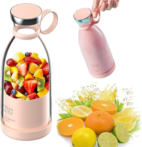 Portable USB Rechargeable Fresh Juice Blender Bottle – 350ml