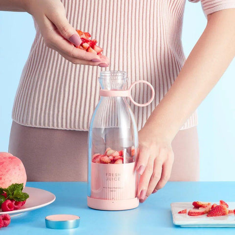 Portable USB Rechargeable Fresh Juice Blender Bottle – 350ml
